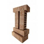 Кирпич лицевой Железногорский, Коричневый Скала-Алмаз. одинарный 1 НФ