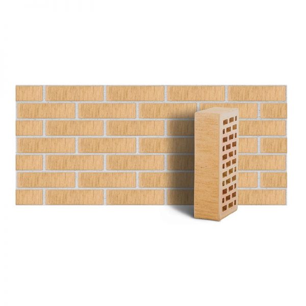 Кирпич лицевой ЛСР светло-коричневый гладкий одинарный