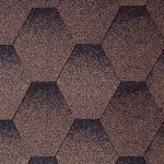 Гибкая черепица Tegola Nordland Нордик Коричневый с отливом