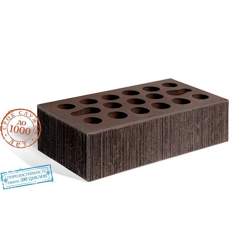 Кирпич лицевой Керма Шоколад бархат одинарный Кирпич лицевой Керма Шоколад бархат одинарный