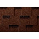 Гибкая черепица Icopal, Plano Claro прямоугольник, с тенью. Коричневый