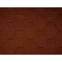 Гибкая черепица Icopal, Plano Natur шестигранник, без тени. Коричневый