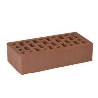 Кирпич лицевой Гжельский одинарный М175-200 F100, терракот. гладкий