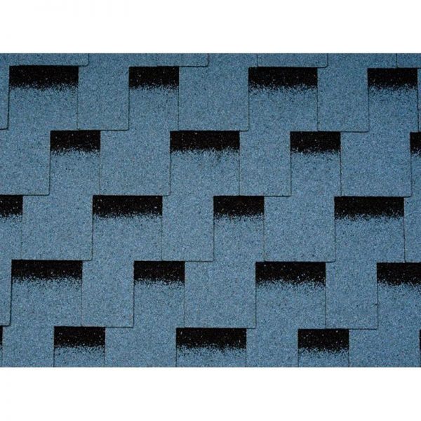 Гибкая черепица Icopal, Plano Claro прямоугольник, с тенью. Голубой