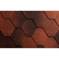 Гибкая черепица Icopal, Plano Antiquе шестигранник, пестрый. Коричневый