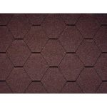 Гибкая черепица Icopal, Plano Natur шестигранник, без тени. Коричневый