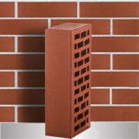 Кирпич облицовочный ЛСР, темно-коричневый, Тростник, 1НФ