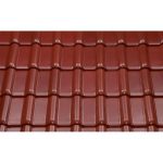 Керамическая рядовая черепица BRAAS Топаз 13V красный бук глазурь