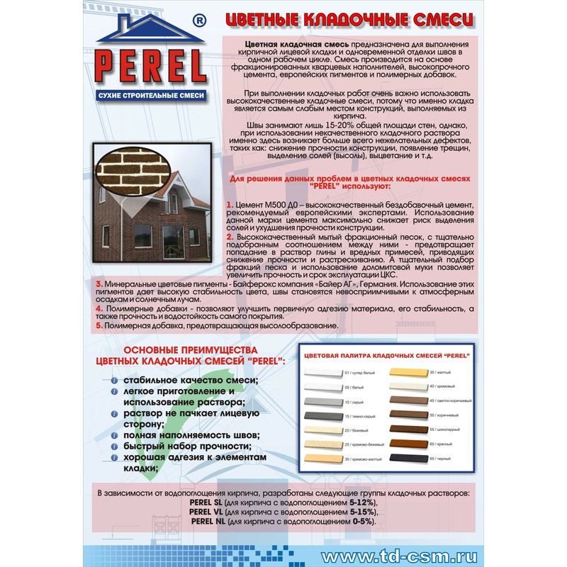 Цветная кладочная смесь Perel SL Темно-серая Цветная кладочная смесь Perel SL Темно-серая