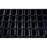 Керамическая рядовая черепица BRAAS Рубин 9V глубокий черный глазурь