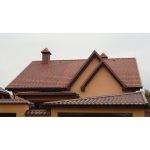 Цементно-песчаная черепица рядовая BRAAS Янтарь антик красная