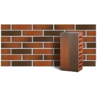Клинкер фасадный ЛСР М300 красный флешинг Ноттингем береста 250х85х65 0.7 НФ