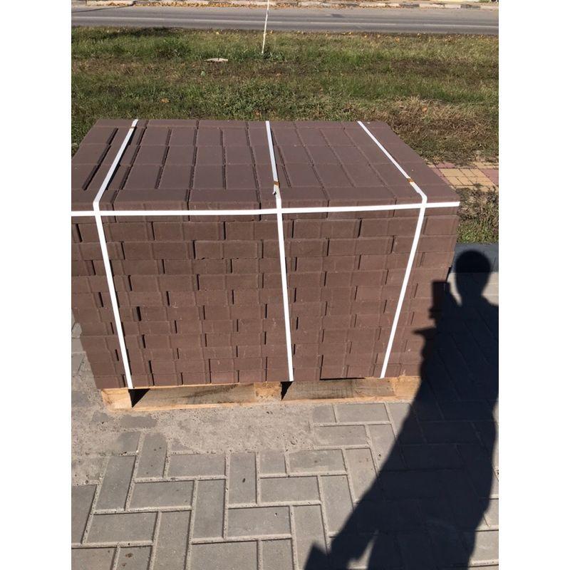 Плитка тротуарная бетонная Бел-Блок Коричневая 200*100*60 Плитка тротуарная бетонная Бел-Блок Коричневая 200*100*60