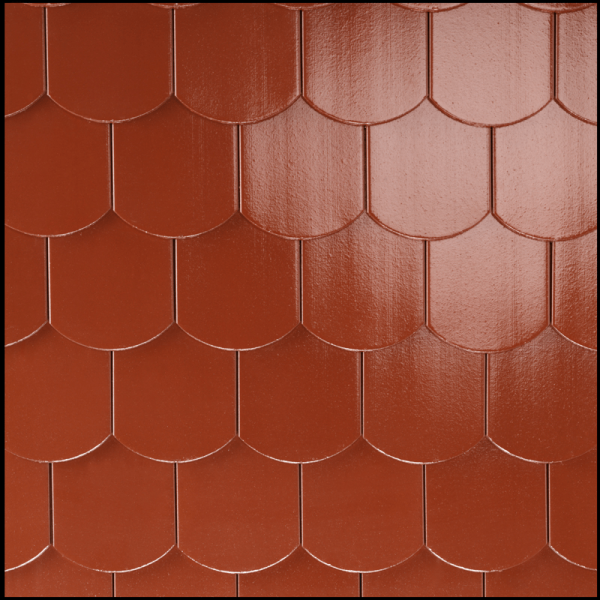 Черепица керамическая Jacobi Biberschwanzziegel каминный красный