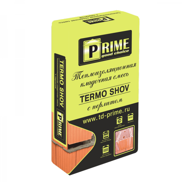 Prime TERMO SHOV 6130 теплоизоляционный кладочный раствор с перлитом