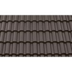 Цементно-песчаная черепица рядовая BRAAS Таунус темно-коричневая
