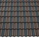 Цементно-песчаная черепица рядовая BRAAS Таунус темно-коричневый Антик