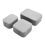 Плитка тротуарная бетонная Зенит Черноземье «Старый Город» 3 камня 60мм белый