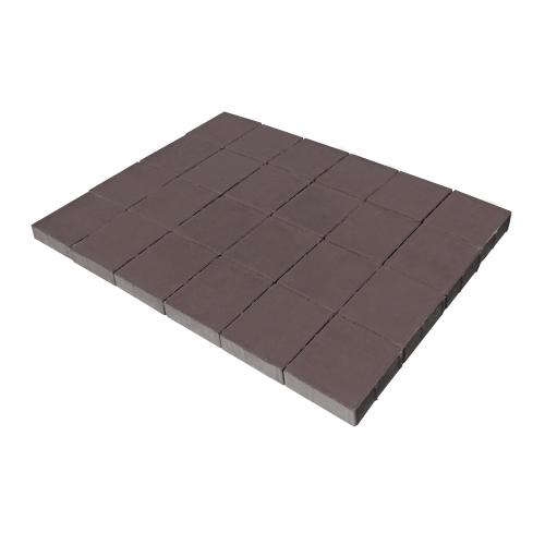 Плитка тротуарная бетонная Зенит Черноземье «Квадрат» малый 60мм коричневый