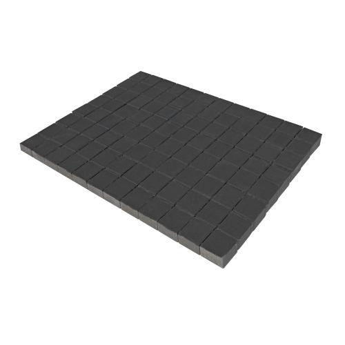 Плитка тротуарная бетонная Зенит Черноземье «Квадрат» малый 60мм черный