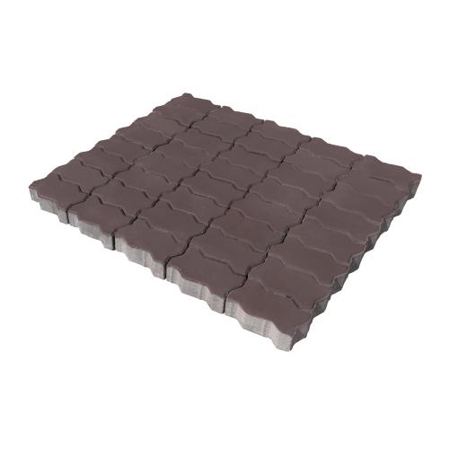 Плитка тротуарная бетонная Зенит Черноземье «Волна» 60мм коричневый