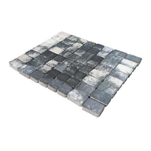 Плитка тротуарная бетонная Зенит Черноземье «Старый Город» 2 камня 40мм color-mix «Грей»