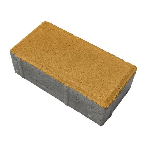 Плитка тротуарная бетонная Зенит Черноземье «Брусчатка» 40мм желтый