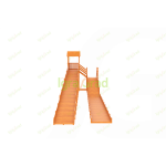 Зимняя горка ‘IgraGrad Snow Fox 12 м’ с двумя скатами и выкатом 8 м