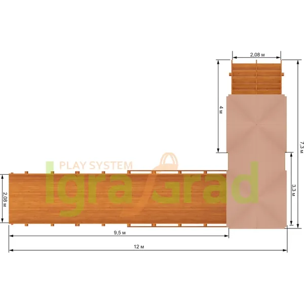 Зимняя горка ‘IgraGrad Snow Fox Макси’, скат 10 м Зимняя горка ‘IgraGrad Snow Fox Макси’, скат 10 м
