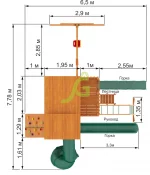 Детская деревянная площадка ‘IgraGrad Домик 5’