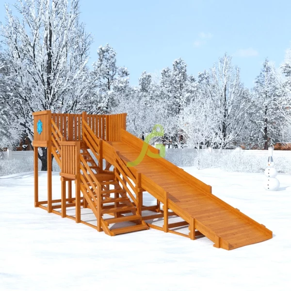 Детская деревянная зимняя горка ‘IgraGrad Snow Fox’, скат 5,9 м