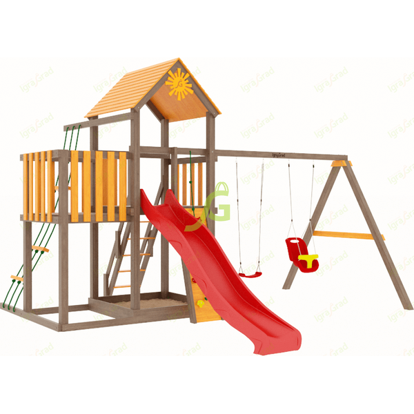 Детская площадка IgraGrad Панда Фани с балконом Детская площадка IgraGrad Панда Фани с балконом