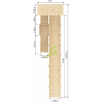 Зимняя горка ‘IgraGrad Snow Fox (Домик)’, скат 10 м, без окраски