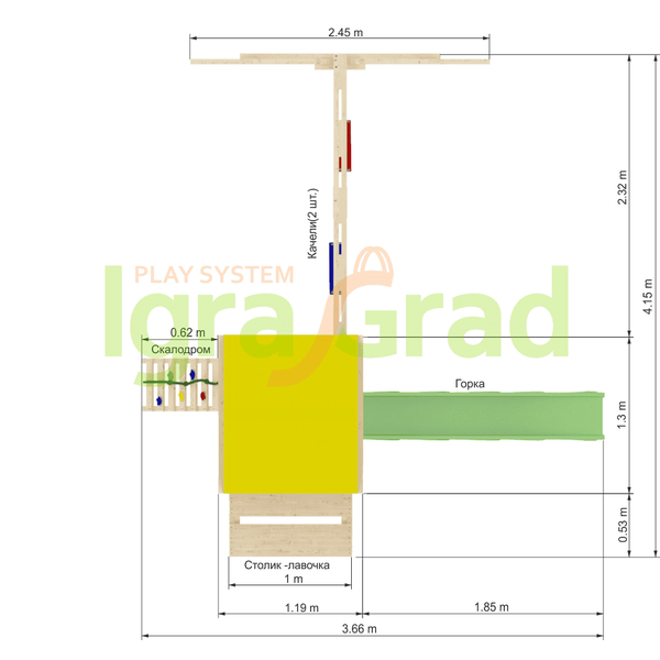 Детская площадка IgraGrad Крафтик со столиком Детская площадка IgraGrad Крафтик со столиком
