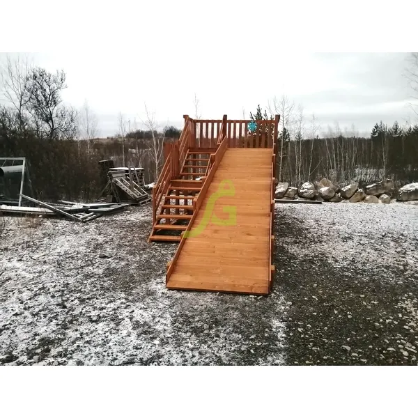 Детская деревянная зимняя горка ‘IgraGrad Snow Fox’, скат 5,9 м Детская деревянная зимняя горка ‘IgraGrad Snow Fox’, скат 5,9 м