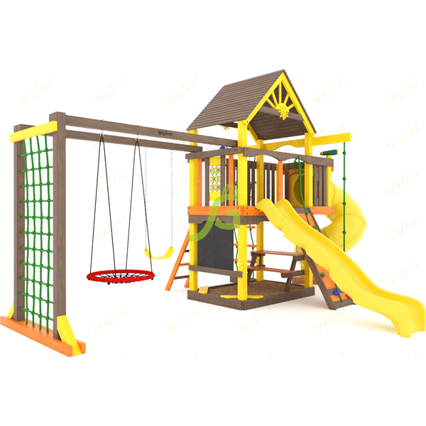 Детская площадка IgraGrad Шато с трубой (Дерево) мод.2 Детская площадка IgraGrad Шато с трубой (Дерево) мод.2