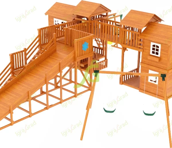 Детская деревянная площадка ‘IgraGrad Домик 7 мод.3’