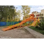 Зимняя деревянная горка ‘IgraGrad Snow Fox 12 м’ с двумя скатами