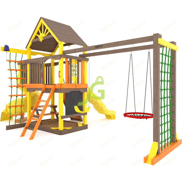 Детская площадка IgraGrad Шато с трубой (Дерево) мод.2 Детская площадка IgraGrad Шато с трубой (Дерево) мод.2