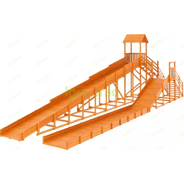 Зимняя горка ‘IgraGrad Snow Fox 12 м’ с двумя скатами и выкатом 8 м Зимняя горка ‘IgraGrad Snow Fox 12 м’ с двумя скатами и выкатом 8 м