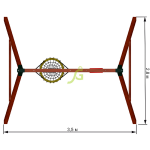 Качельный модуль ‘Гнездо-паутинка + одиночные’