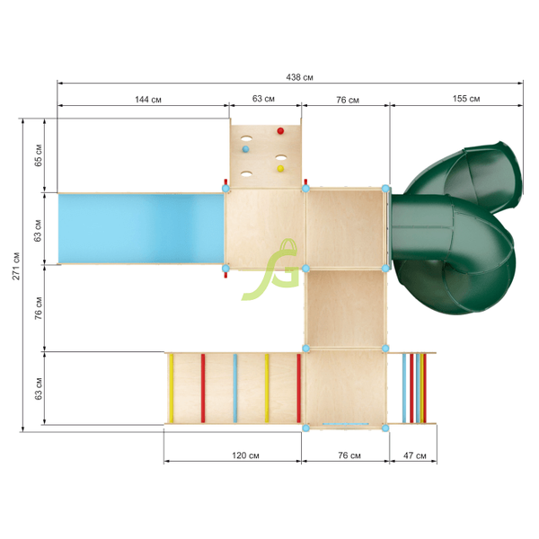Детская кровать-чердак IgraGrad 12-2 Детская кровать-чердак IgraGrad 12-2