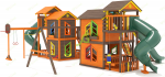 Детская деревянная площадка ‘IgraGrad Домик 7 мод.1’