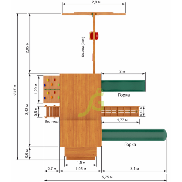 Детская площадка IgraGrad Домик 3 Детская площадка IgraGrad Домик 3