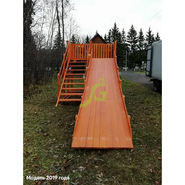 Детская деревянная зимняя горка ‘IgraGrad Snow Fox’, скат 5,9 м Детская деревянная зимняя горка ‘IgraGrad Snow Fox’, скат 5,9 м