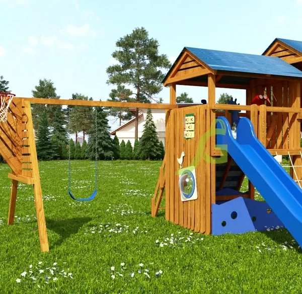 Детская деревянная площадка ‘IgraGrad Домик 3’ для общественных мест