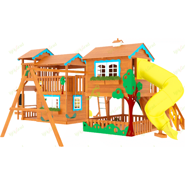 Детская деревянная площадка ‘IgraGrad Домик 6 Совенок’ Детская деревянная площадка ‘IgraGrad Домик 6 Совенок’