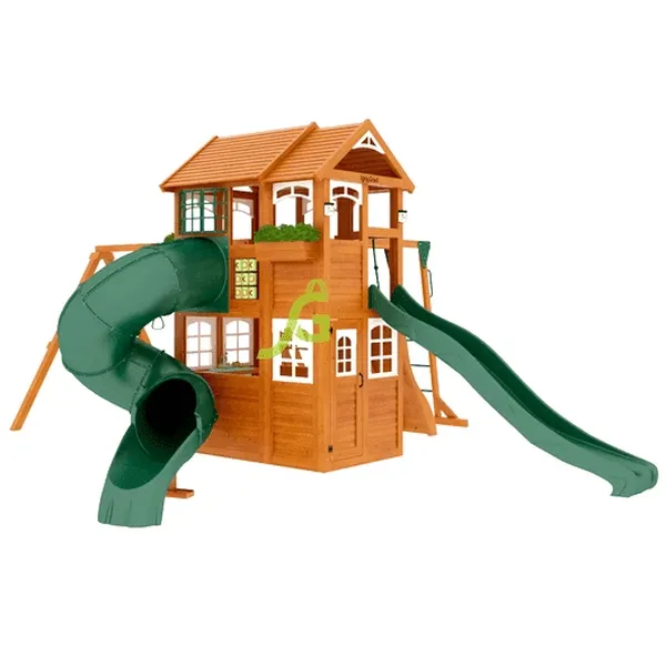 Детская площадка IgraGrad Клубный домик 2 с трубой и рукоходом Luxe