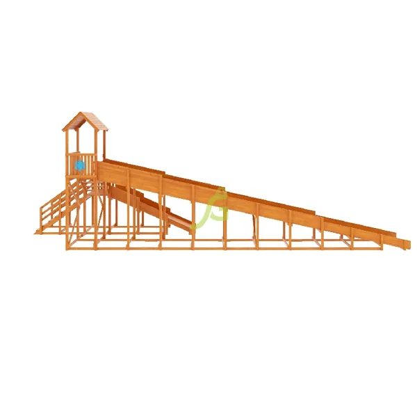Зимняя деревянная горка ‘IgraGrad Snow Fox 12 м’ с двумя скатами Зимняя деревянная горка ‘IgraGrad Snow Fox 12 м’ с двумя скатами
