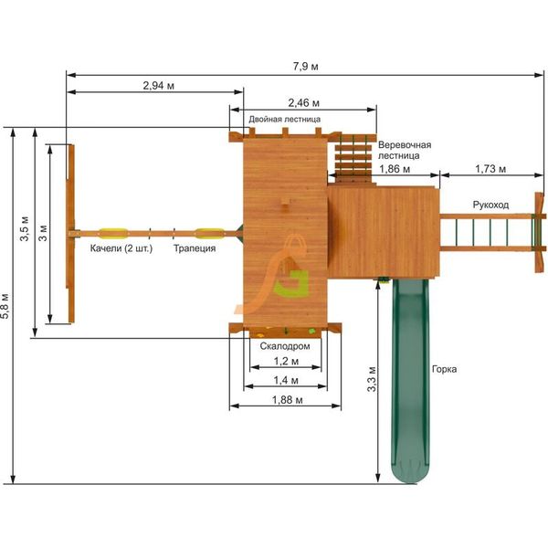 Детская площадка IgraGrad Крепость Фани Deluxe + Детская площадка IgraGrad Крепость Фани Deluxe +